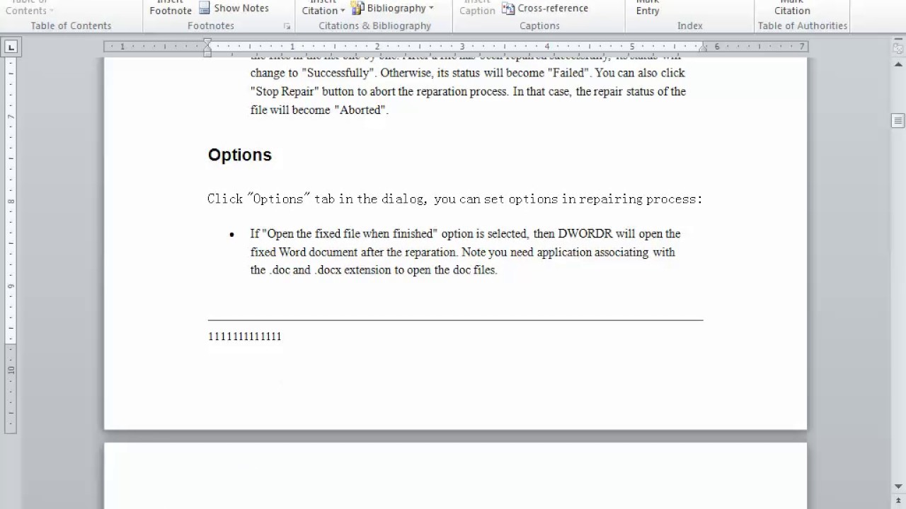 dissapearing footnotes word for mac